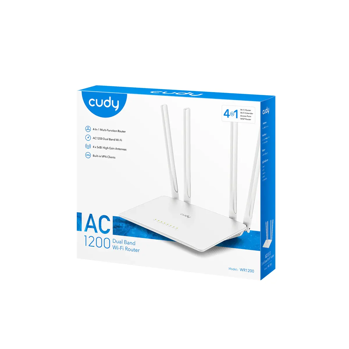 Repetidor Extensor Wifi Doble Antena Cudy Re1200 Dual Band Ac1200 - Imagen 2